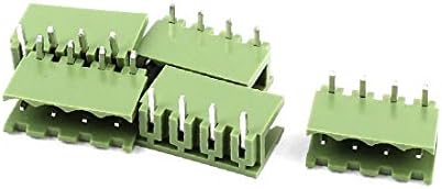 X-DREE 5 бр стъпка, 5,08 mm Под прав ъгъл 4-пинов конектор за свързване на клеммной подложки за печатни платки (5 бр стъпка, 5,08 mm под прав ъгъл 4 бор Свързване на елементите на