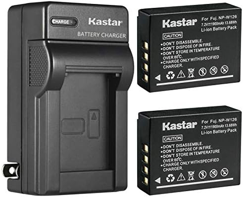 Подмяна на стена зарядно устройство Kastar AC за батерии Fujifilm NP-W126, NP-W126s, Fuji BC-W126 Charger, Fujifilm X-H1,