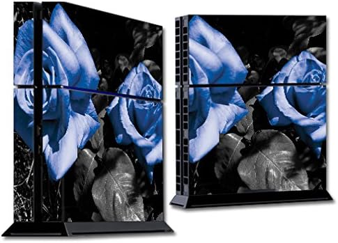 Корица MightySkins, която е съвместима с конзолата на Sony PS4 - Сини рози | Защитно, здрава и уникална Vinyl стикер | Лесно се нанася, се отстранява и обръща стил | Произведено в С