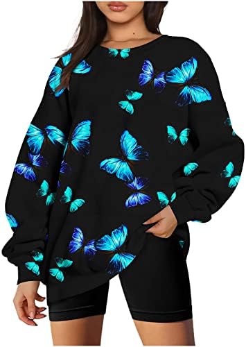 Дамски hoody с кръгло деколте, ежедневни блузи с принтом, пуловери с дълги ръкави, лека hoody, блузи свободно намаляване