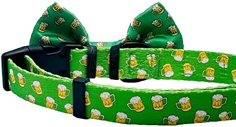 Папийонка за кучета, Зелен цвят, на 2 x 4, Висококачествени вратовръзки-пеперуди за кучета, Необичаен вратовръзка за
