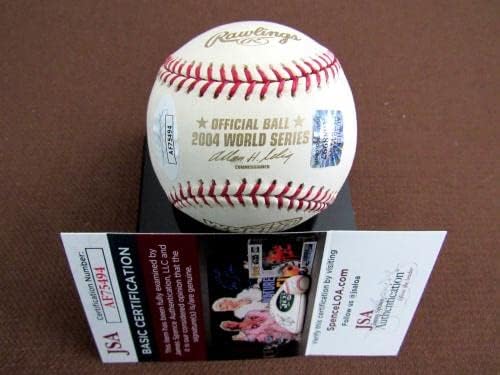 Тони Larussa 3 X Картички Wsc A ' s Cards Hof с автограф от Mgr Auto 2004 Ws Baseball Game Jsa - Бейзболни топки с автографи