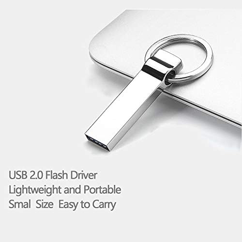Водоустойчив USB флаш памет 16GB JAVONTEC Flash Memory Stick с пръстен King, метална каишка 16GB за складного за съхранение на данни, Zip дискове, флаш памети-Сребрист (USB Flash Driver)