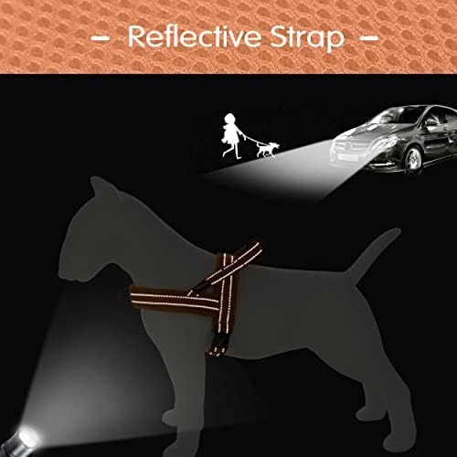 Шлейка за кучета Didog с мека вкара подплата, защищающая от бягство /Быстросъемная Светоотражающая шлейка за кучета, удобни за учебната пеша (L: гърди 26-32 инча, orange)