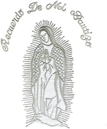Лот от 6 теми на едро на разходите, Кръщенета на Дева Мария от Гуадалупе, Златно, Сребърно, Вышитое Желязо на нашивке (7 x5Златен испански)