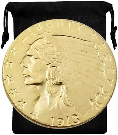 Kocreat Копие от 1913 Златна Монета с Главата на Индийския Орел Долари-Копие на Сувенирни Монети на САЩ Щастливата Монета Монета Скитници Колекция Долара Морган