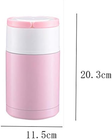 CUJUX Pink Insulated Lunch Box - Обяд-Кутия От Неръждаема Стомана, Изолиран Контейнер За Съхранение на Хранителни Продукти