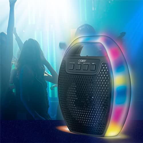 Високоговорител за парти COBY Spectrum Mini True Wireless Bluetooth - Светлинно шоу - Управление на музика и предизвикателства