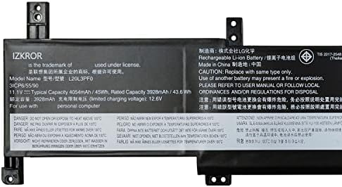 IZKROR L20L3PF0 45Wh Подмяна на батерии за Lenovo IdeaPad 3-14ITL6 3-15ITL6 3-17ITL6/S14 V14 V15 V17 G2-ОТ G3-IAP/K14