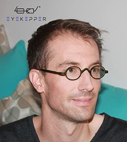 Eyekepper Малки, Овални, Кръгли Очила за Четене, Реколта Мини-Очила за Четене за Мъже и Жени, Очила за Четене с кутия