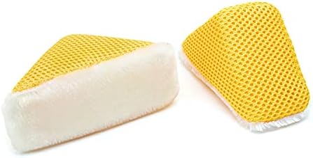 Scrub Ninja - V скрубер (5 инча x 2.5 x 2 инча) Бял / Златен - 2 опаковки | Отличен за почистване на кожата, пластмаса,