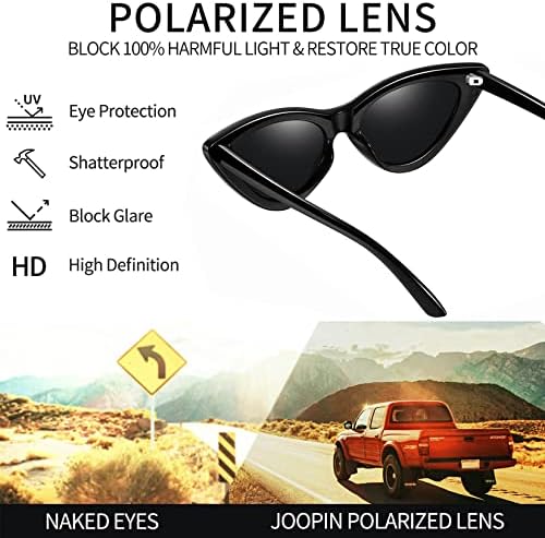 Joopin Поляризирани Слънчеви очила Cat Eye за Жени, Ретро Тесни Заострени Дамски Слънчеви Очила Cateye