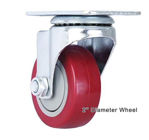 Въртящи се колела Finnhomy Комплект гуми от 4-те Сверхмощных Пластинчатых ролки 2-Инчов Полиуретанови колела премиум-клас,