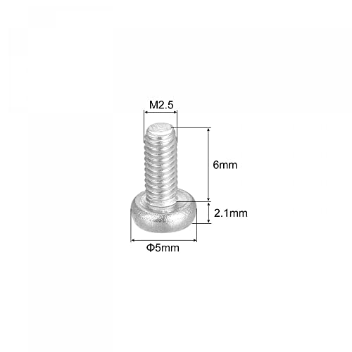 uxcell M2.5x6 mm Винтове за машини за сигурност Torx, 10 бр. От Неръждаема Стомана 316 С Поддонной Винт, Защитен Срещу Подправяне, Крепежни Болтове