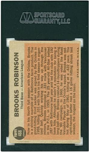 Брукс Робинсън Всички звезди на Американската лига Спортни новини 1962 Topps 468 SGC 3 Карти - Бейзболни картички с