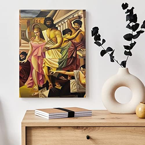 Абстрактно изкуство върху платно Apollonas Soben, Пленяваща кубизма, Мъжки И Дамски Живопис по тялото, Плакати, за стая,