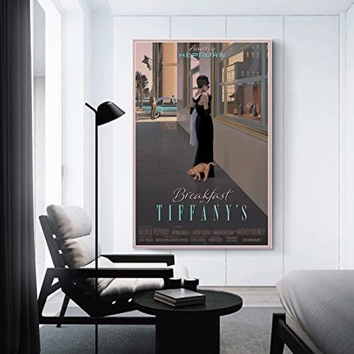 Закуска в Тифани Ретро Постер на Филма Плакат Декоративна Живопис на Платно Стената Плакати И Художествена Картина на