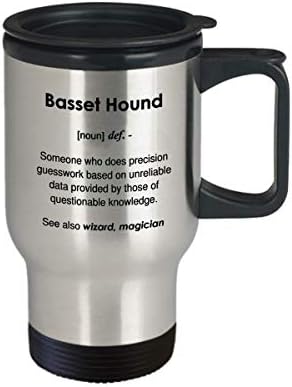 Кафеена Чаша Смешни Basset Hound Definition Coffee Mug - Пътна Чаша на 14 грама