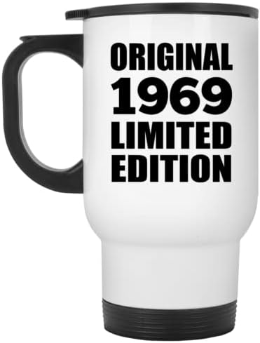 Designsify 54th Birthday Оригинален Лимитированная Серия от 1969 г., Бяла Пътна Чаша 14 грама, на Изолиран Чаша от Неръждаема