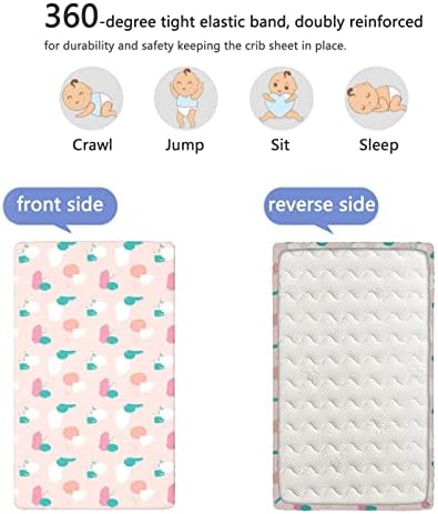 Кухненски Кърпи за яслите в пастелни цветове, Портативни мини-Чаршафи за легла с Меки и Дишащи Кърпи -Чаршаф за матрак