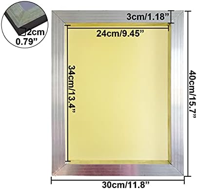 2 Опаковката Алуминиеви Шелкотрафаретных Екрани С рамка, 12 x 16 см - 230 Жълти Мрежи