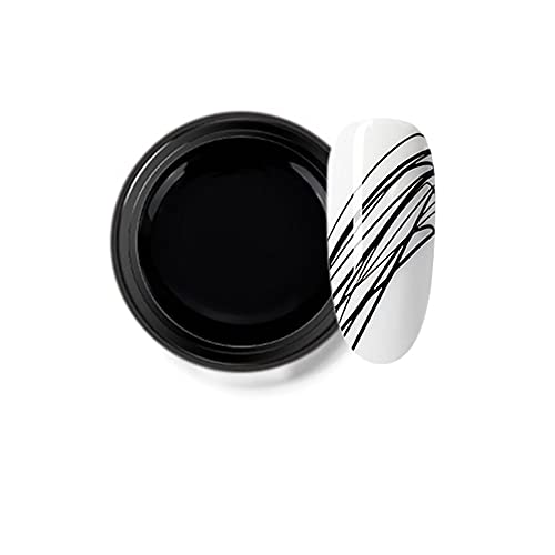 Черно Гел-лак във формата на Паяк, Комплект За Нокти, Гел-Боя във формата на Паяк, Лак за дизайн на ноктите, Тънка Коса,