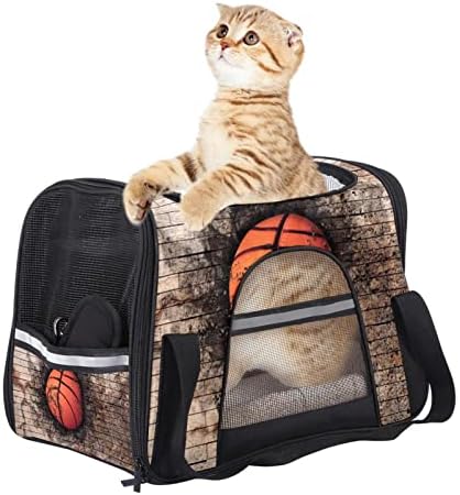 Переноска за домашни любимци, удобна преносима сгъваема чанта за домашен любимец с меки страни, баскетбол фигура