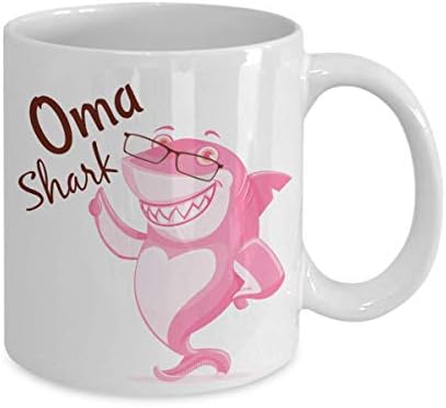 Oma Shark Mug - чашата за Кафе с обем 11 грама за майка, Мащеха, немски баби