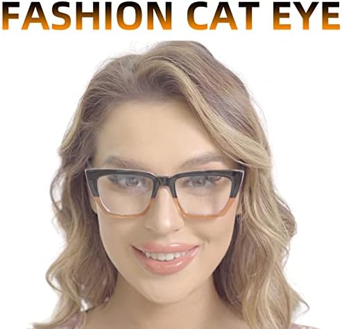 3 Опаковки, Големи очила за четене за жени, нападение от синя светлина, Стилни очила за четене компютърни игри Котешко