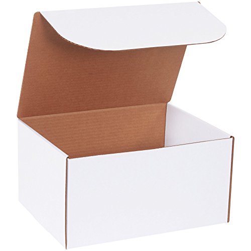 Пощенски кутии за литература с горната опаковка, 12 1/8 x 9 1/4x 6 1/2, Бяла (опаковка по 50 броя)