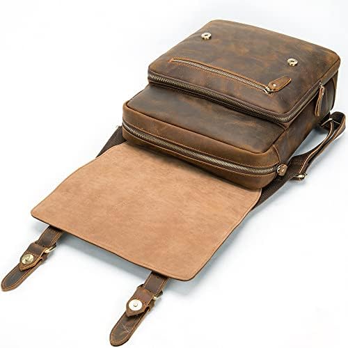 Мъжки раница Walnut в европейския и американския стил в Ретро стил мъжка чанта за лаптоп с Голям капацитет 14 инча, Раница