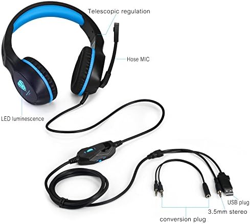Слушалки за Xbox one, Детска Слушалки Henscoqi за PS4, на стерео слушалки с 3,5 мм Външни бас, Околните Слот стерео слушалки