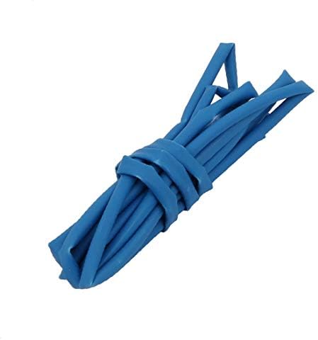 Свиване тръба X-DREE с вътрешен диаметър от 1,5 мм, синя Метална обвивка, Кабелна втулка с дължина 1 м (Tubo termorretráctil