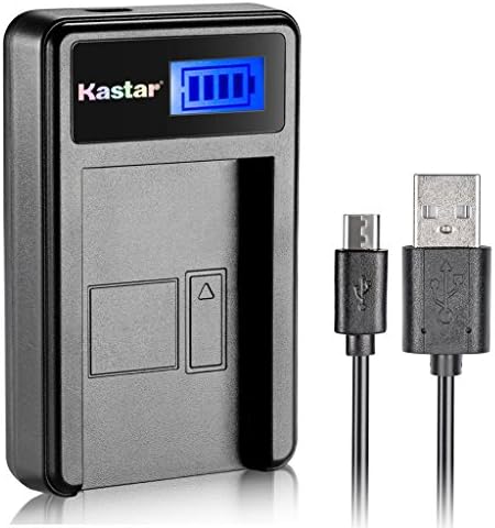 Kastar LCD дисплей Тънък USB Зарядно устройство за Fujifilm NP-120 NP120 FNP120 D-LI7 DB-43 и Fujifilm Finepix 603 M603