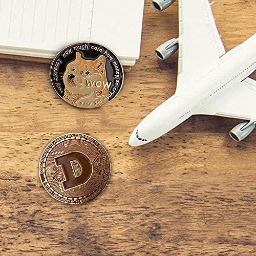 Креативен спомен Dogecoin Позлатена монета Възпоменателна монета Чудесен физически подарък, който може да събира Златна колекция монети за кучета Айде художествена м