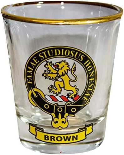 Чаша Wee Dram Brown Clan Герб Комплект от 2 бутилки уиски