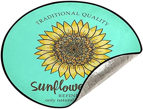 Подложка за елха xigua Sunflower View Chrismtas за защита на пода, през Цялата Непромокаема Подложка за коледни елхи,