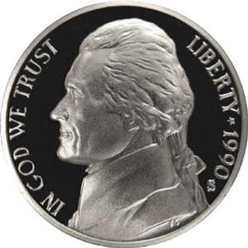Монети на САЩ от никел Джеферсън 1990 - Те години с Скъпоценния камък