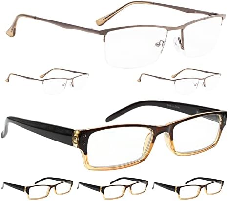 LUR 3 опаковки очила за четене в полукръгла рамка + 4 опаковки класически очила за четене (само 7 двойки ридеров + 1,50)