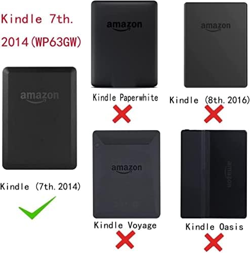 LucklyingBao Калъф за Kindle 7-то поколение, Калъф за Kindle 2014 (Kindle 7 7-то поколение) Четец Тънък Защитен Калъф