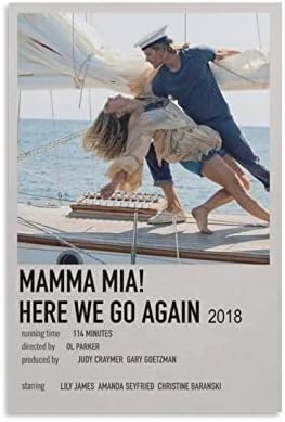 Ретро Двойка Любов Естетика Плакат Mamma Mia Филм Плакат за Спални Естетически Стенен Декор Платно W Стенни Художествени