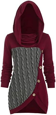 Жена пуловер с Едра Тел, по-Големи Размери, С кръгло деколте и Дълъг Ръкав, Обикновена Асиметрични Блузи, Пуловер с Ресни
