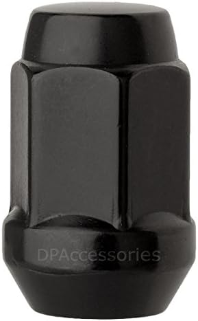 DPAccessories 20 Черни Гайки 12x1,25 С Изпъкнала Желудевым фитил с от затворен тип - Конусообразное на Седлото - 19 мм С шестоъгълни глави LCB3B5HE-BK04020