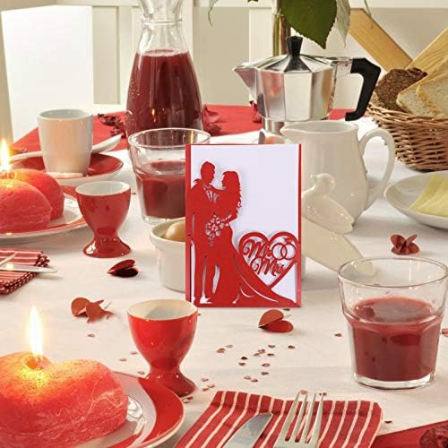 STOBOK 10шт Булката на Младоженеца Сватбени Покани пощенска Картичка Нарязани на Сватбени Покани Креативна Куха Поздравителна