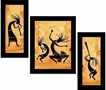 SAF комплект от 3 африкански дама танци съвременно изкуство стенни картини за декорация на дома 13,5x22,5 инча