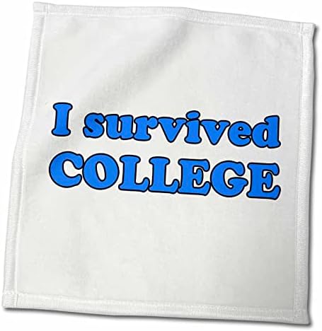 Студентски хумор 3dRose - Аз съм оцелял в колежа Сини кърпи (twl-274507-3)