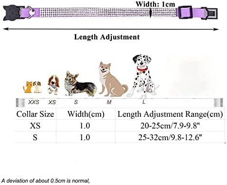 GILIGEGE 2 Регулируеми Размера, Персонални Яки котки с кристали и Цветна Вратовръзка, Памук Нашийник за момичета с метална