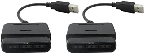 USonline911 Премия 2 броя USB Кабел за PS2 игри на PS3 Видео Гейм Контролер, Адаптер Преобразувател Подходящ за Sony