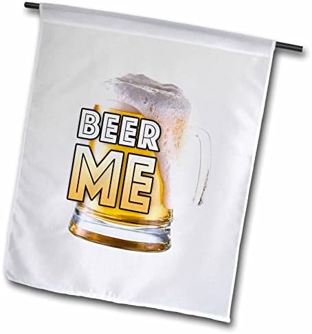 Триизмерен дизайн Edge of Night – Бира - Снимка на думи Beer Me с бирена чаша - Знамена (fl_353602_1)