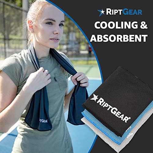 Кърпа за бързо охлаждане RiptGear (3 опаковки) - Отлично кърпа за тренировки, кърпа за фитнес и кърпа за пот - Идеални